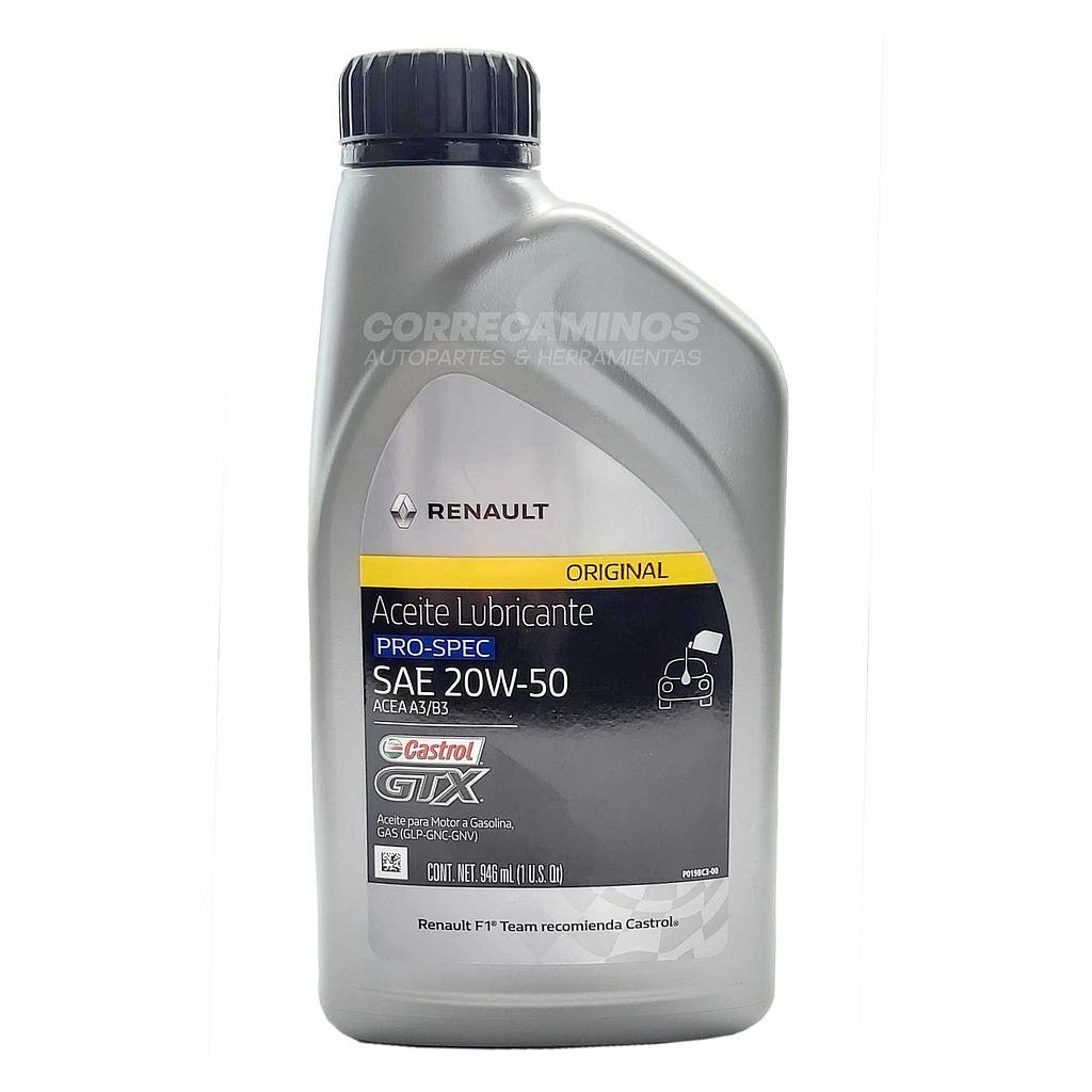 ACEITE CASTROL RENAULT 20W50 CUARTO  (4/7711943699)
